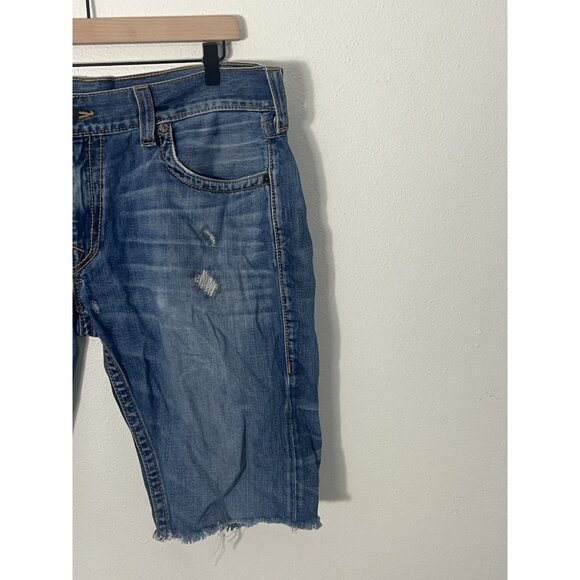 True Religion Men’s Ricky Cutoff Denim Shorts Size 40 - Picture 3 of 13